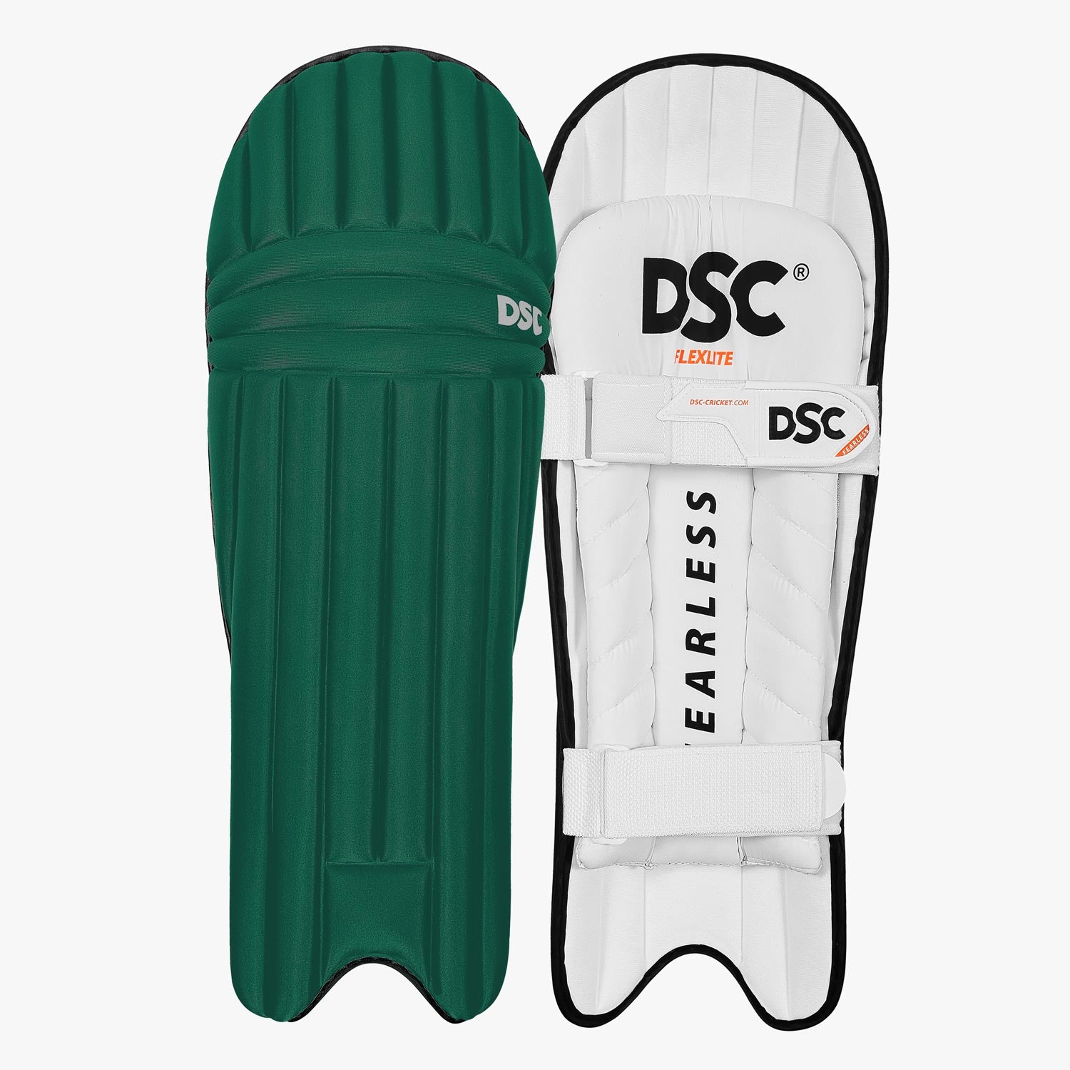 DSC Flexlite Batting Leg Guard - Adult Green