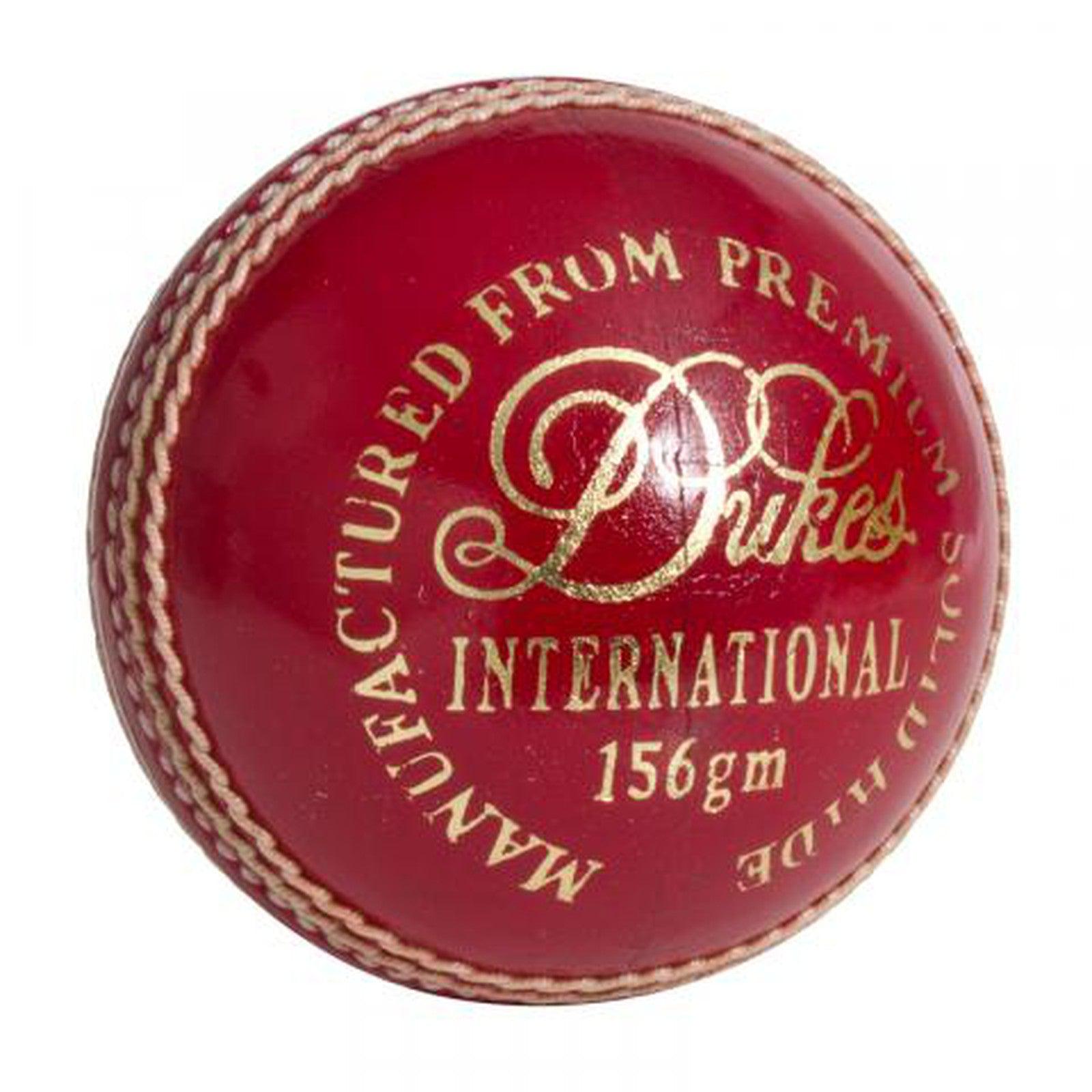 Dukes International Red 4 Piece Cricket Ball - Senior