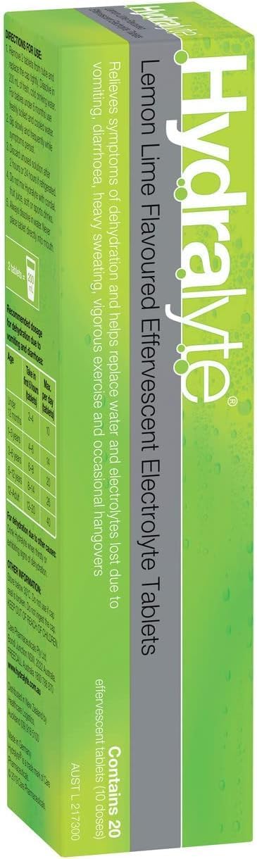 Hydralyte Tablets Lemon/ Lime - Pack of 20