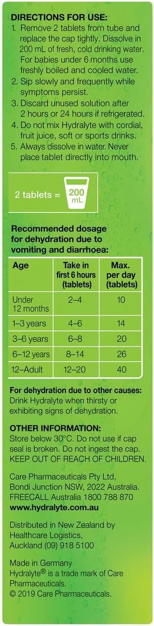Hydralyte Tablets Lemon/ Lime - Pack of 20