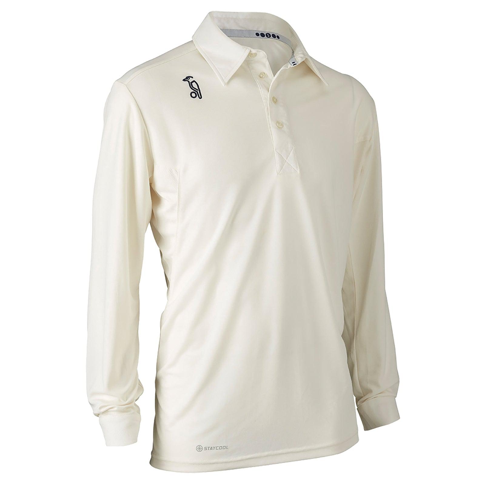 Kookaburra Pro Player Long Sleeve Shirt Cream - Senior