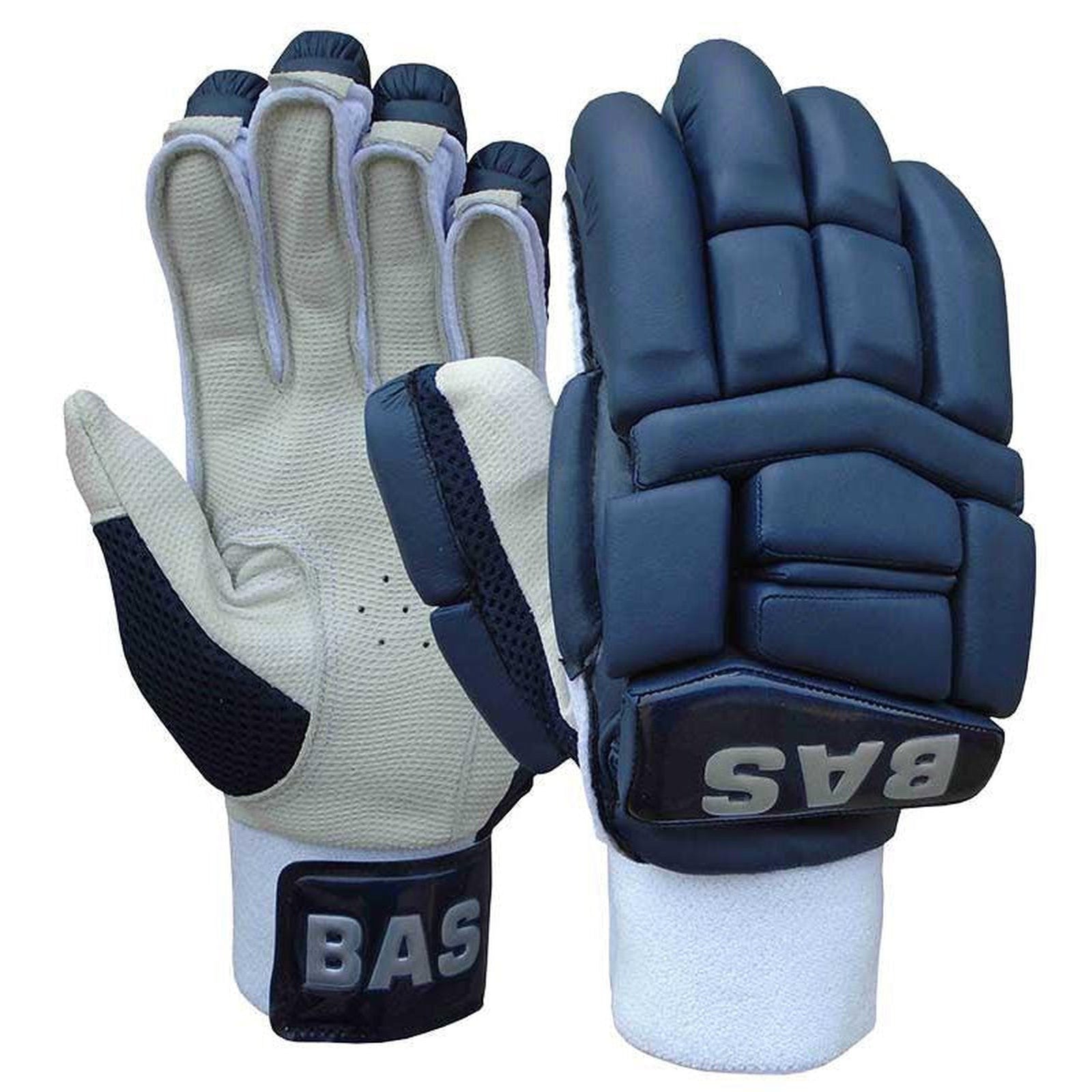 BAS Vintage Classic Batting Coloured Cricket Gloves - Senior Navy