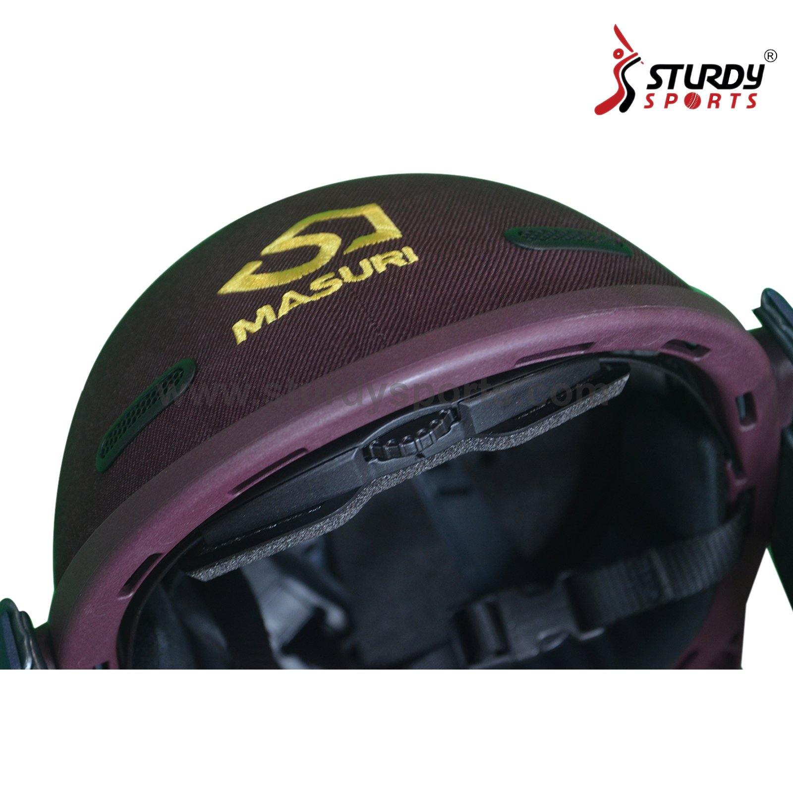 Masuri E Line Titanium Maroon Cricket Helmet - Senior