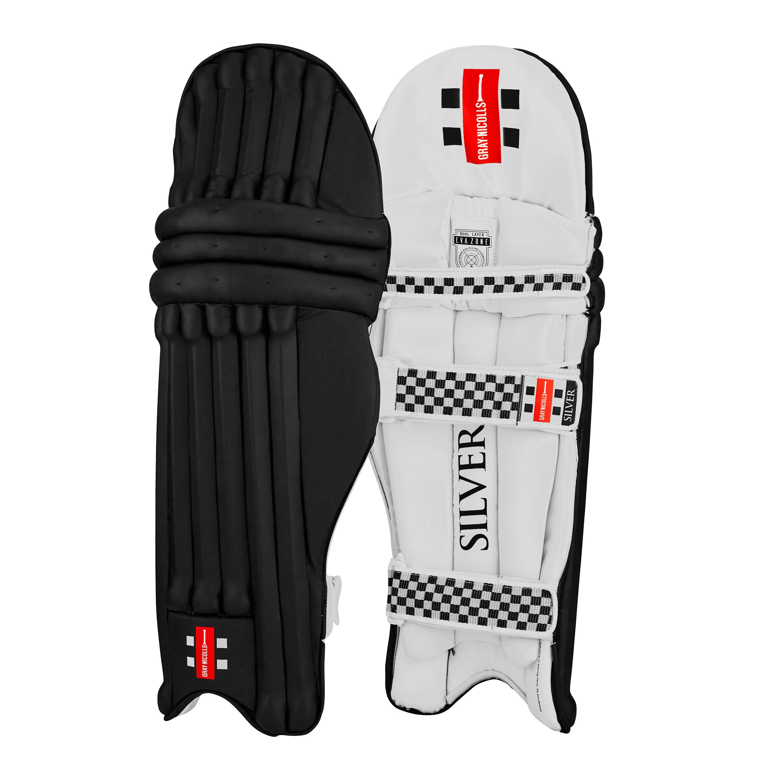 Gray Nicolls Silver Batting Legguard Black - Small Adult