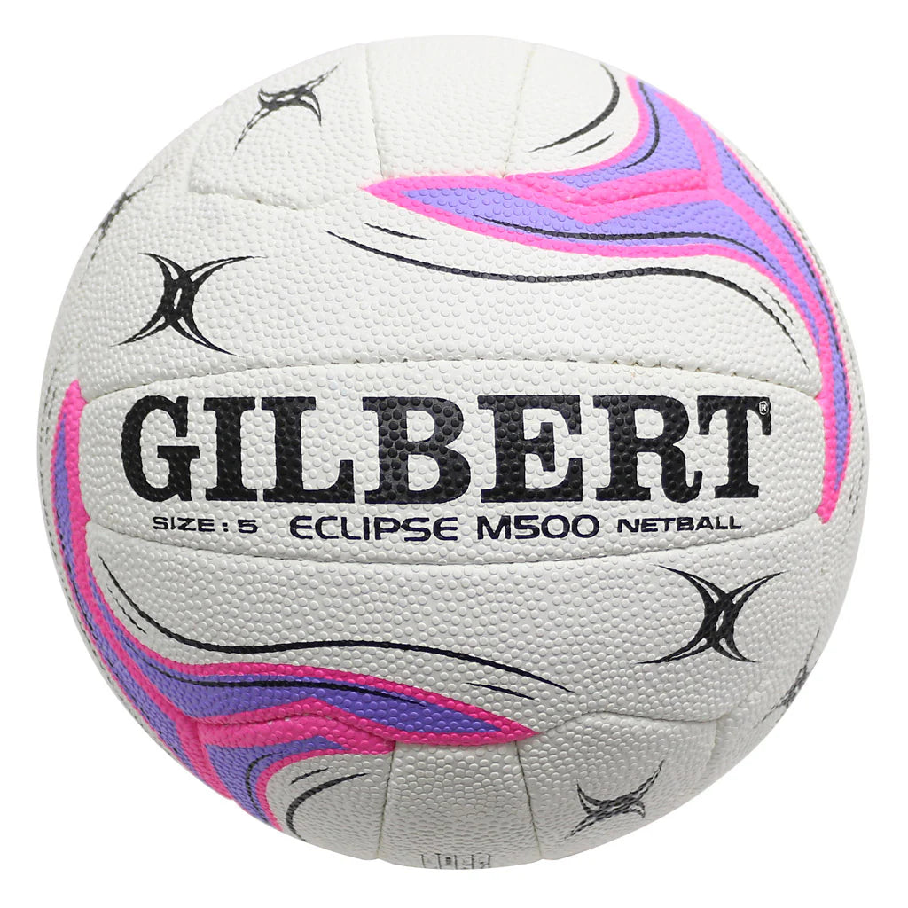 Gilbert Eclipse M500 Match White Netball - Size 5