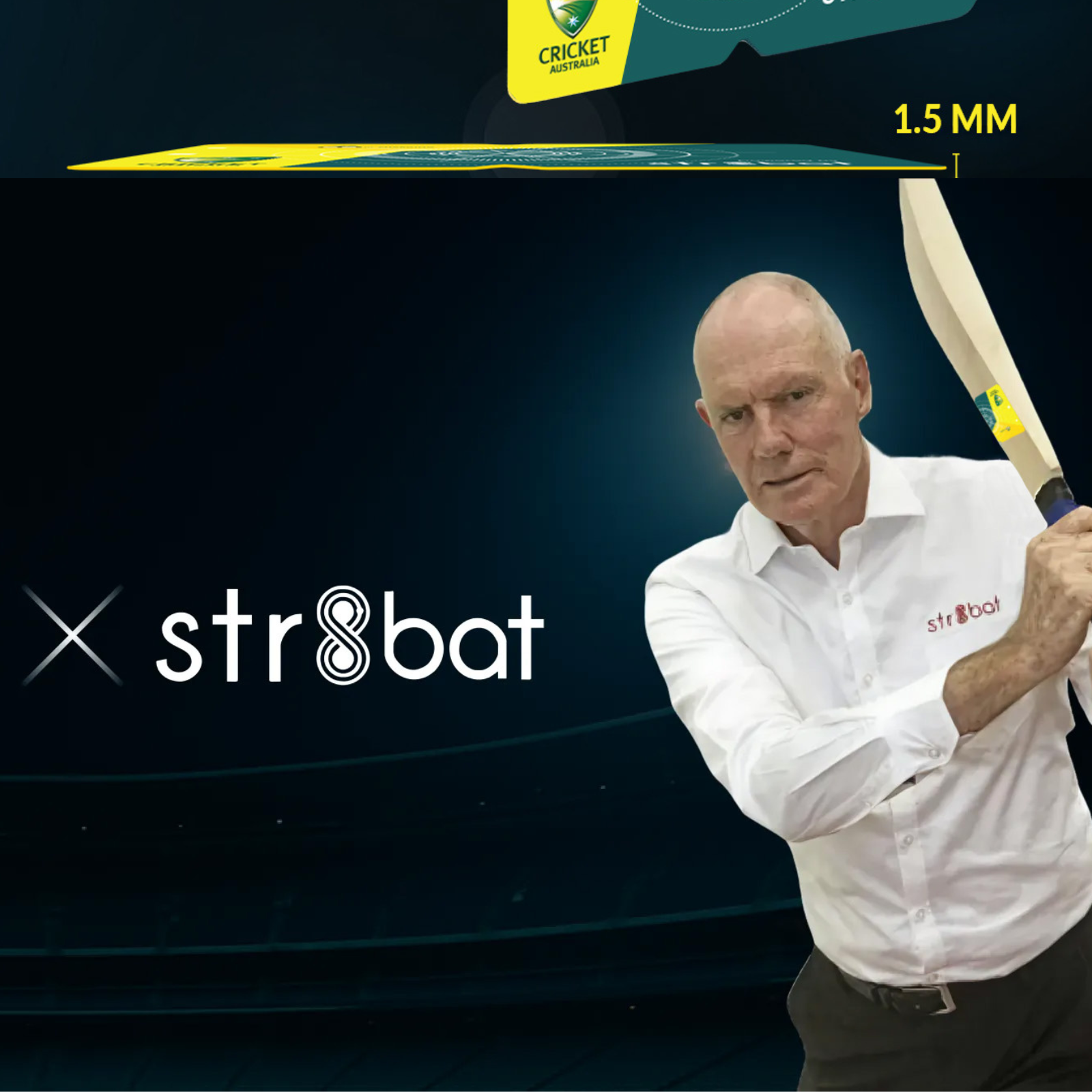STR8BAT Pro Cricket Bat Smart Sticker V2.0 - Cricket Australia