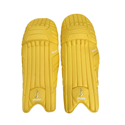 Sturdy Beast Coloured Cricket Batting Legguard - Adult Yellow