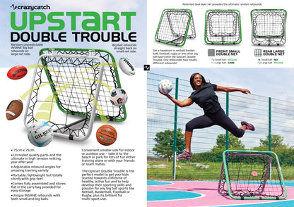 Crazy Catch Upstart Double Trouble Rebounder Net