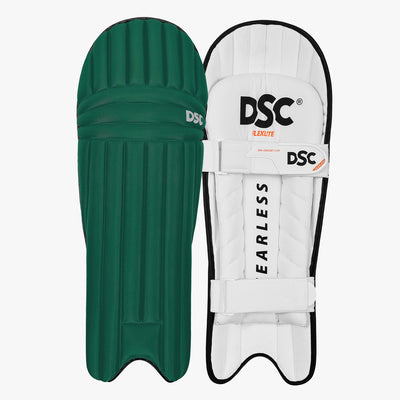 DSC Flexlite Batting Leg Guard - Adult Green