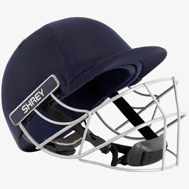 Shrey Classic 2.0 Helmet With Adjustment Dial & Neck Guard - Navy Blue Senior