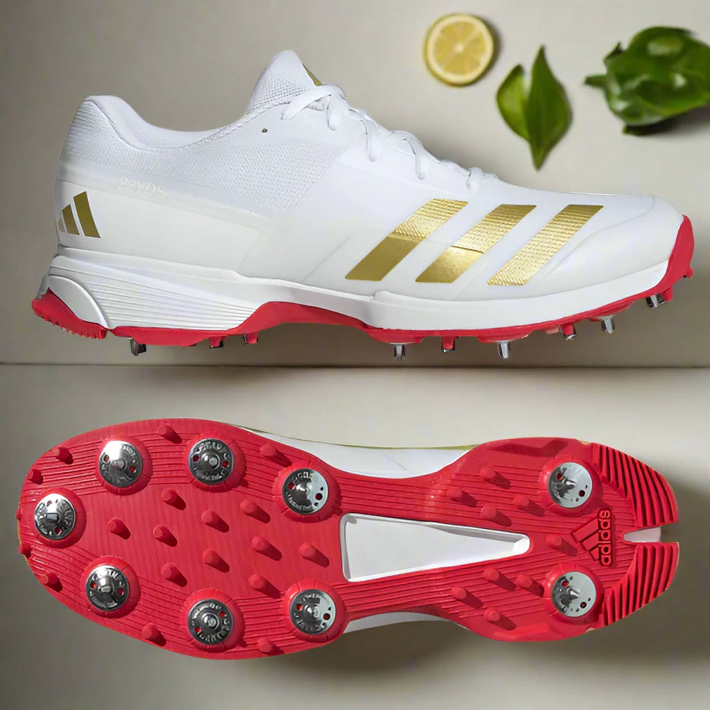 Adidas Adizero 22YDS Full Spike Shoes - White Gold