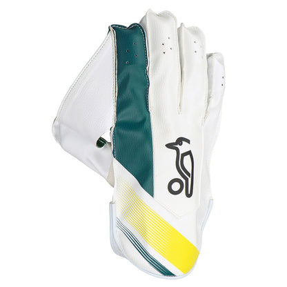 Kookaburra Pro 3.0 Green/Yellow Keeping Gloves - Junior