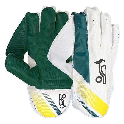 Kookaburra Pro 3.0 Green/Yellow Keeping Gloves - Youth