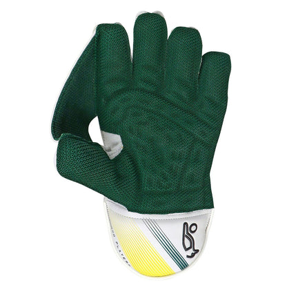 Kookaburra Pro Players White/Green/Yellow Keeping Gloves - Senior