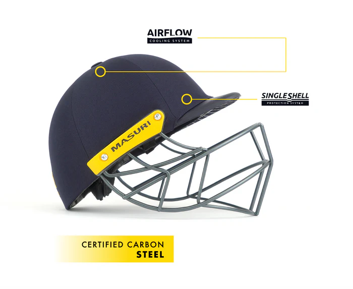 Masuri C Line Plus Steel Grille Cricket Helmet - Senior Black