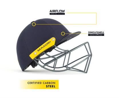 Masuri C Line Plus Steel Grille Cricket Helmet - Senior Navy