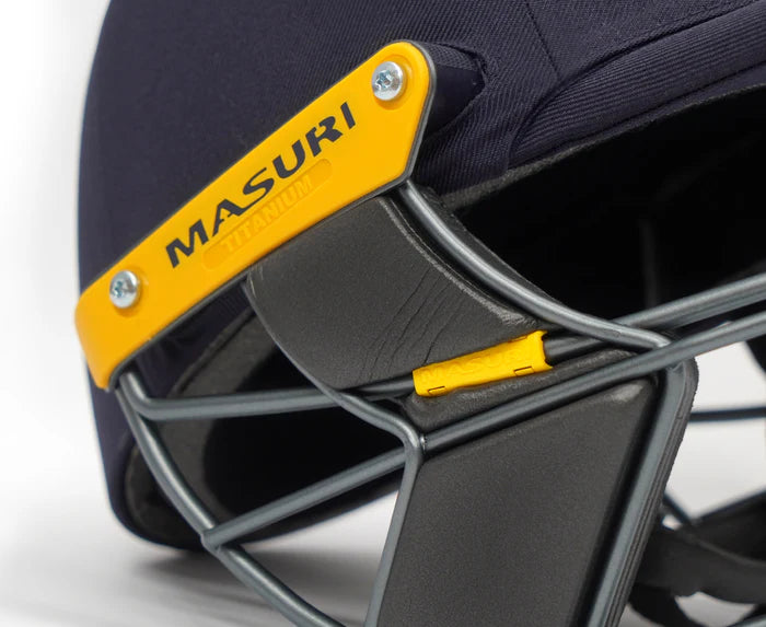 Masuri E Line Titanium Grille Cricket Helmet - Senior Black