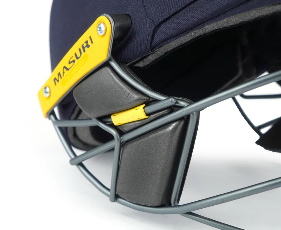 Masuri T Line Titanium Grille Cricket Helmet (With Neck Guard) - Junior Navy