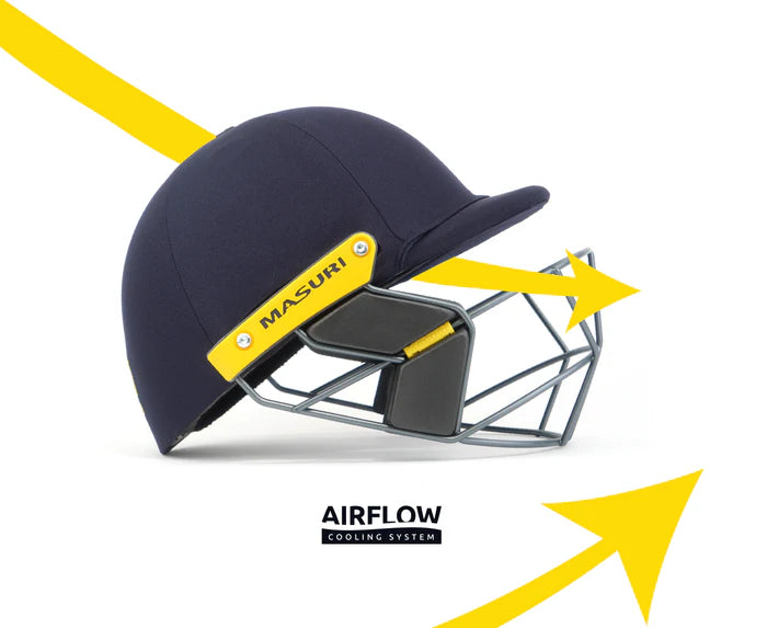 Masuri T Line Steel Grille Cricket Helmet - Junior Green