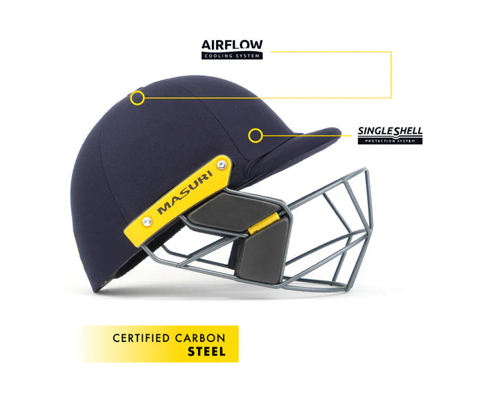 Masuri T Line Steel Grille Cricket Helmet - Junior Navy