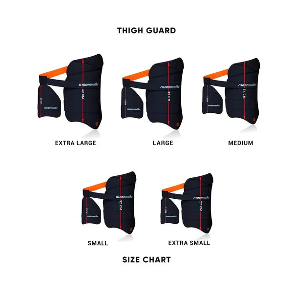 MoonWalkr 2.0 Cricket Combo Thigh Guard - XL Navy