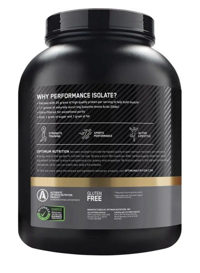 Optimum Nutrition Isolate Chocolate Milkshake 2.28kg