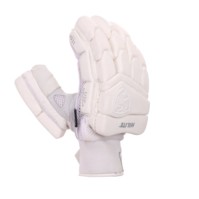 SG Hilite White Cricket Batting Gloves - Adult