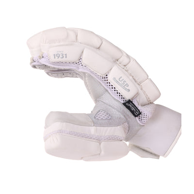 SG Hilite White Cricket Batting Gloves - Adult