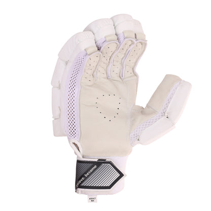 SG Litevate White Cricket Batting Gloves - Senior
