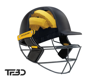 Masuri True Fit 3D E Line Steel Grille Cricket Helmet - Senior Navy