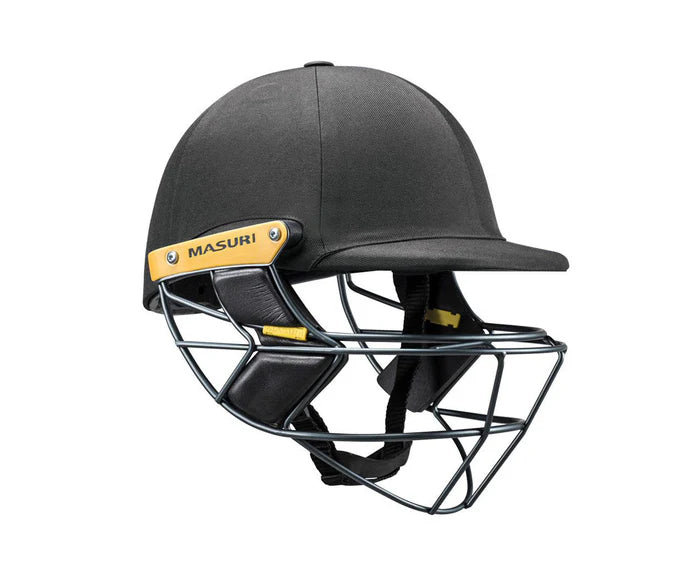 Masuri E Line Steel Grille Cricket Helmet - Senior Black