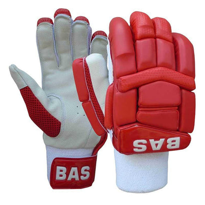 BAS Vintage Classic Batting Coloured Cricket Gloves - Adult Red