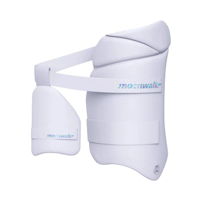 MoonWalkr 2.0 Cricket Combo Thigh Guard - Medium White