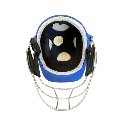 Sturdy Cheetah Royal Blue Steel Cricket Helmet - Youth