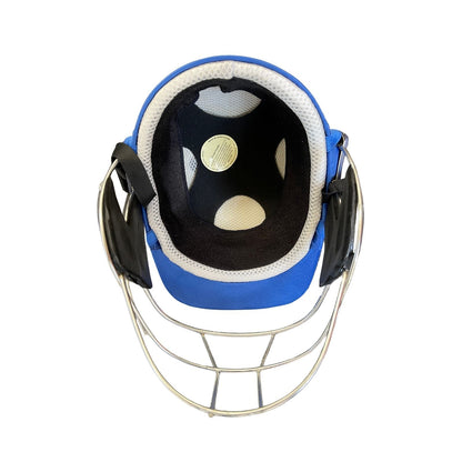 Sturdy Cheetah Royal Blue Steel Cricket Helmet - Youth