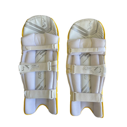 Sturdy Dragon Coloured Batting Cricket Pads - Yellow