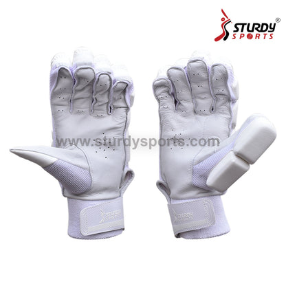 Sturdy Dragon Cricket Batting Gloves - Senior Pure White